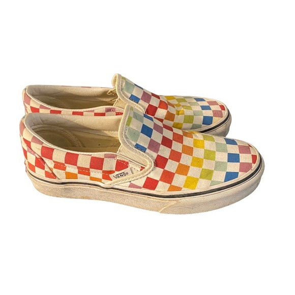Vans Classic Rainbow Checkerboard Slip-on 507452 Unisex Sizes M 5/ W 6.5 - Picture 1 of 7